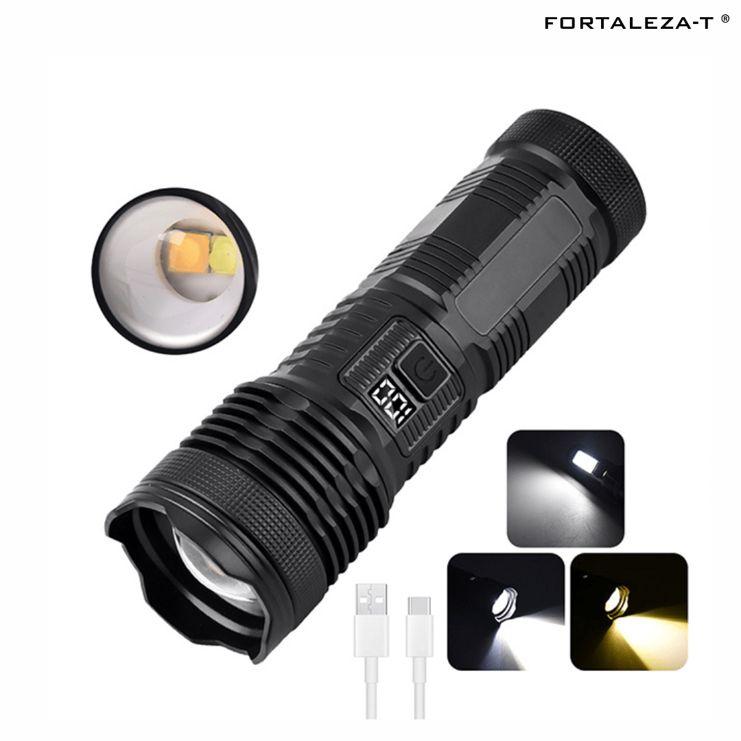 Linterna LED táctica recargable USB