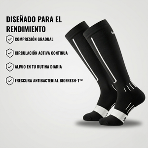 Calcetín de Compresión Gradual Hard Day BIOFRESH-T™ - Costura Reducida