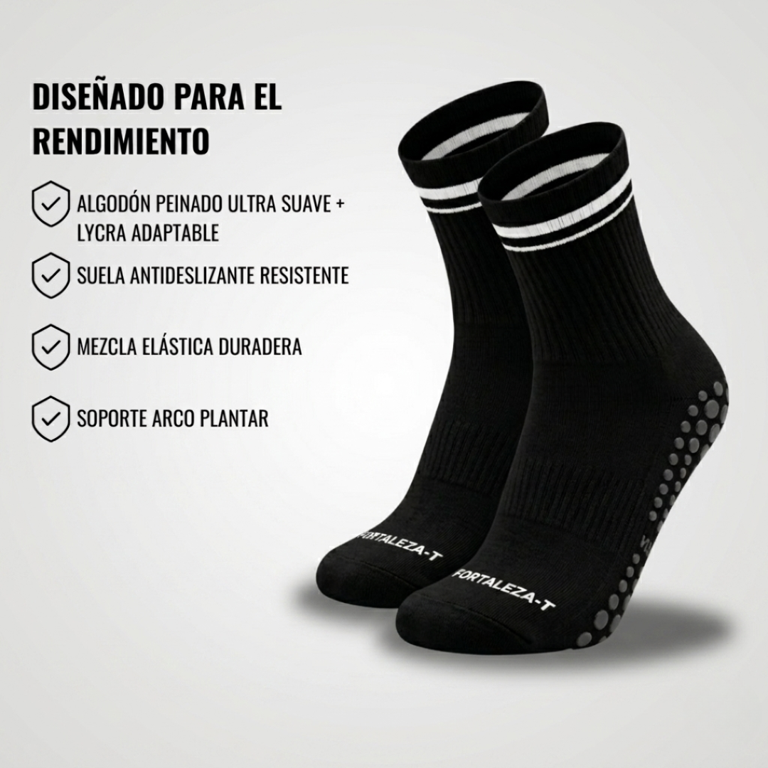 Calcetín PrimeMove™ - Grip Antideslizante Reforzado - Algodón/Lycra