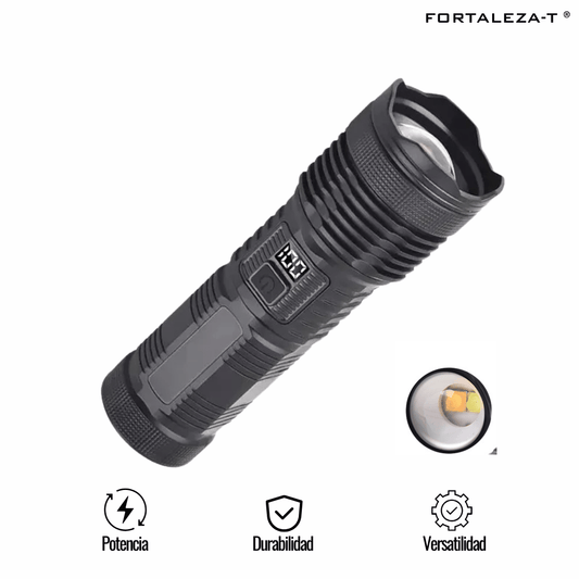Linterna LED táctica recargable USB