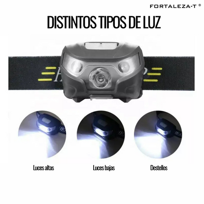 Linterna frontal multiuso - carga usb- luz ajustable