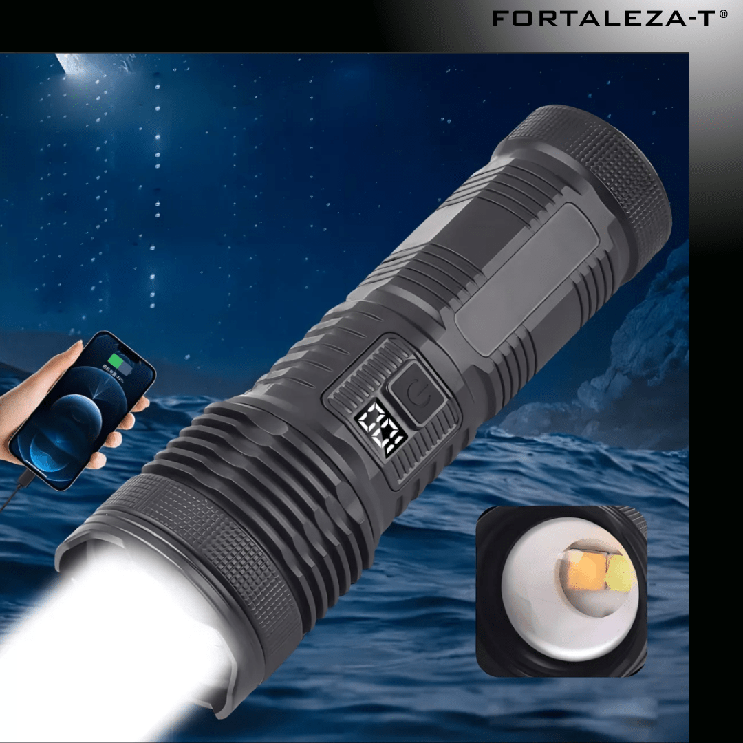Linterna LED táctica recargable USB